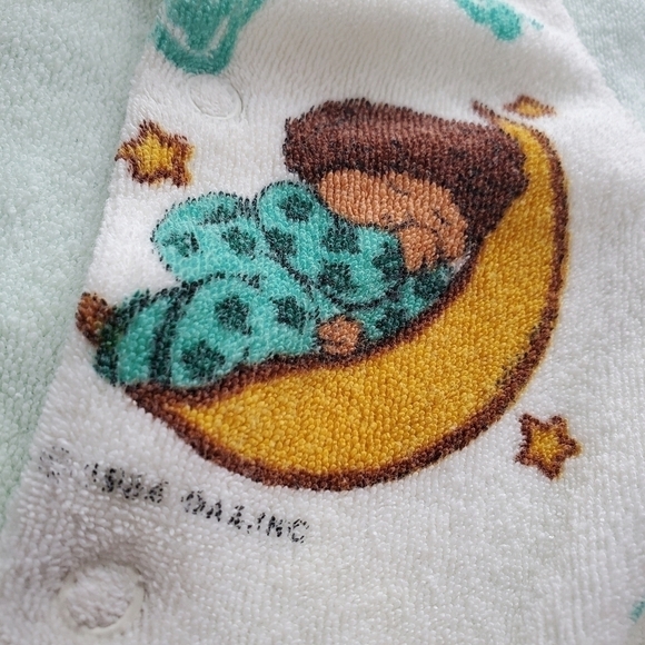 Vintage Baby Cabbage Patch Kids Terry Cotton Footies Sleeper Pajamas - Picture 9 of 12